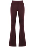 Cecilia Prado - Knit Flare Trousers - Women - Acrylic/lurex/viscose - P, Red, Acrylic/lurex/viscose