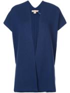 Michael Kors Sleeveless Boxy Cardigan - Blue