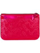 Kenzo Logo Embossed Clutch, Women's, Pink/purple