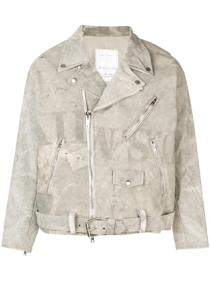 Readymade Distressed Biker Jacket - Neutrals