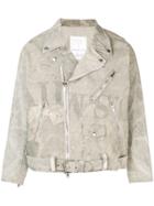 Readymade Distressed Biker Jacket - Neutrals