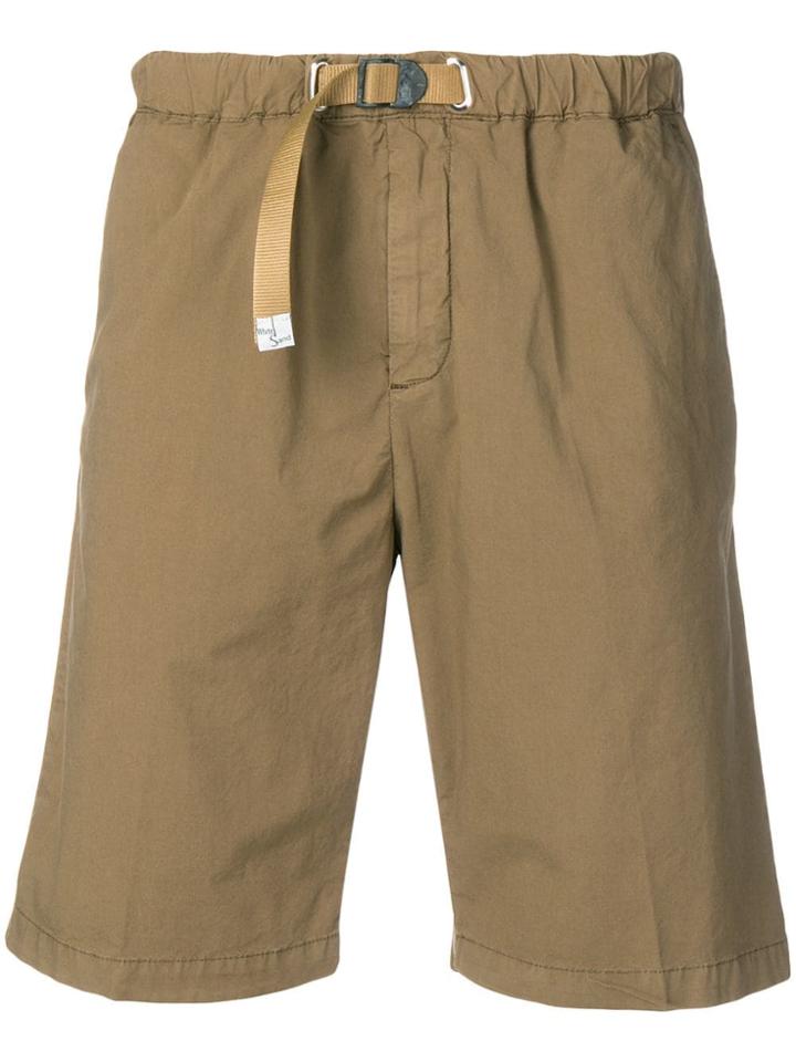 White Sand Buckle Fastened Shorts - Neutrals
