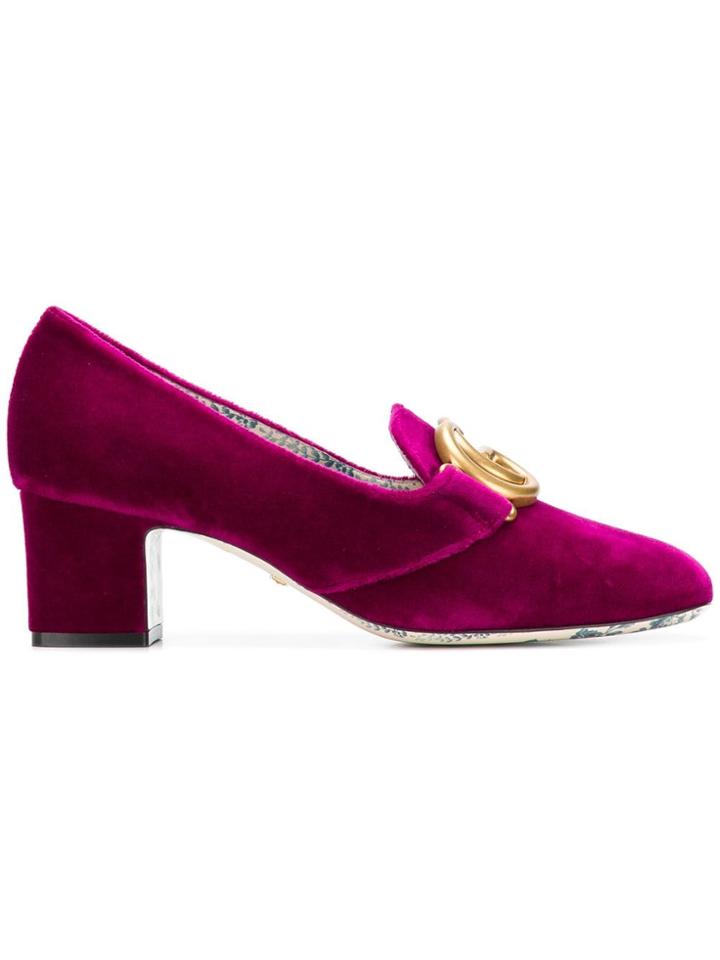 Gucci Heeled Loafers - Pink & Purple