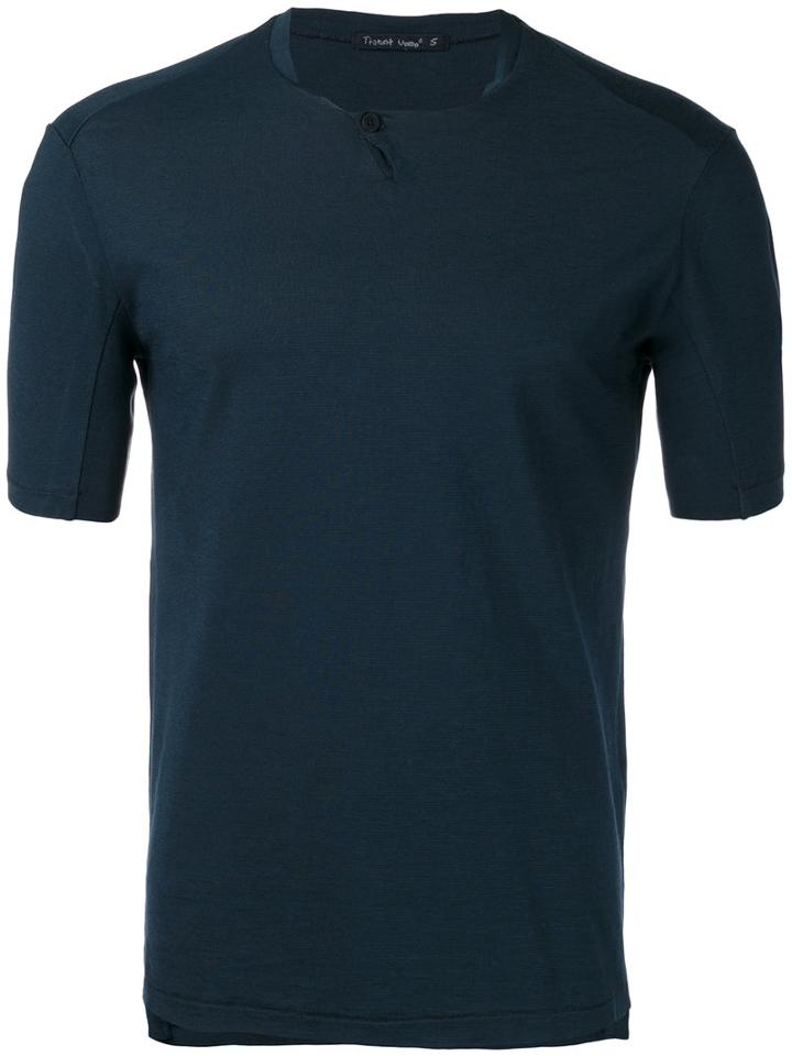Transit Plain T-shirt, Men's, Size: 48, Blue, Cotton/linen/flax