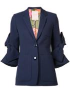 Roksanda Bow Jacket, Women's, Size: 10, Blue, Silk/cotton
