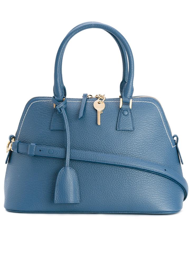Maison Margiela Medium 5ac Bag, Women's, Blue, Calf Leather/cotton/polyester