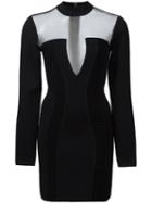 Balmain - Open Panel Mini Dress - Women - Polyamide/spandex/elastane/viscose - 36, Black, Polyamide/spandex/elastane/viscose