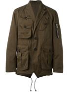 Dsquared2 Cargo Pocket Jacket, Men's, Size: 50, Green, Cotton/leather/polyacrylic