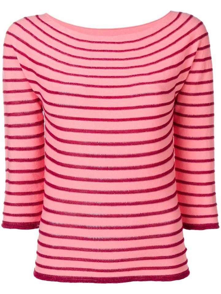 Twin-set Striped Knit Jumper - Pink
