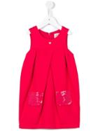 Armani Junior Pleated Dress, Toddler Girl's, Size: 4 Yrs, Red