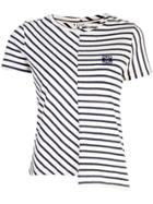 Loewe Striped Panel T-shirt - Neutrals