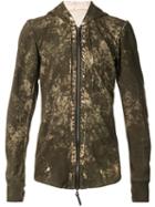 11 By Boris Bidjan Saberi Front Zip Hoodie, Men's, Size: Medium, Green, Cotton