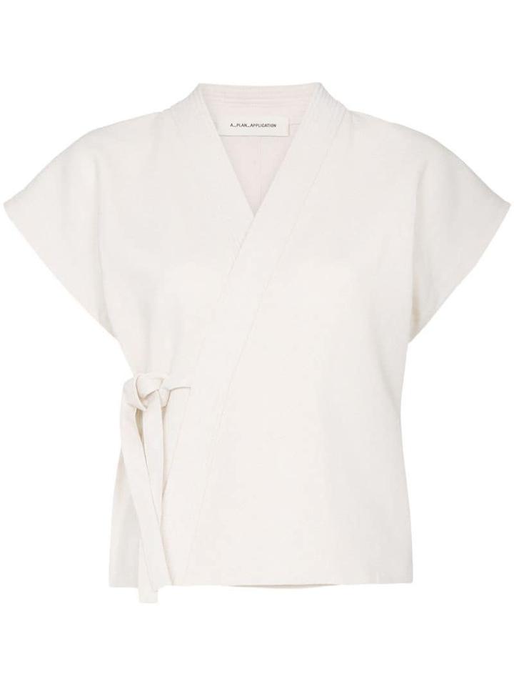 A Plan Application Judo Hemp Wrap Top - Neutrals