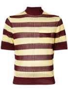 Prada Striped Knitted Sweater - Red