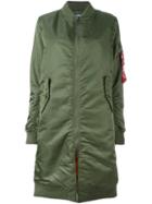 Alpha Industries Bomber Coat, Women's, Size: Small, Green, Nylon/polyester