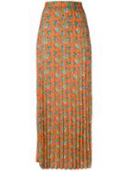 House Of Holland Pleated Maxi Skirt - Multicolour