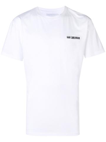 Han Kj0benhavn Logo Embroidered Short Sleeved T-shirt - White