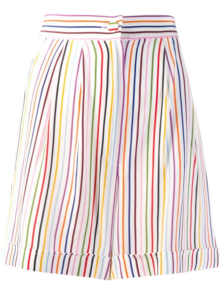 Être Cécile Striped Shorts - White