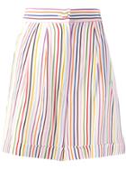 Être Cécile Striped Shorts - White