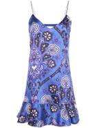 Caroline Constas Abstract Print Short Dress - Blue