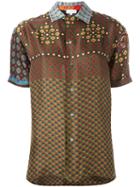 Pierre-louis Mascia Geometric Print Shirt, Women's, Size: Medium, Silk