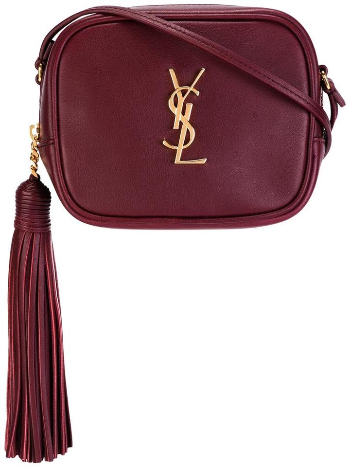 Saint Laurent Monogram Blogger Crossbody Bag, Women's, Pink/purple, Leather