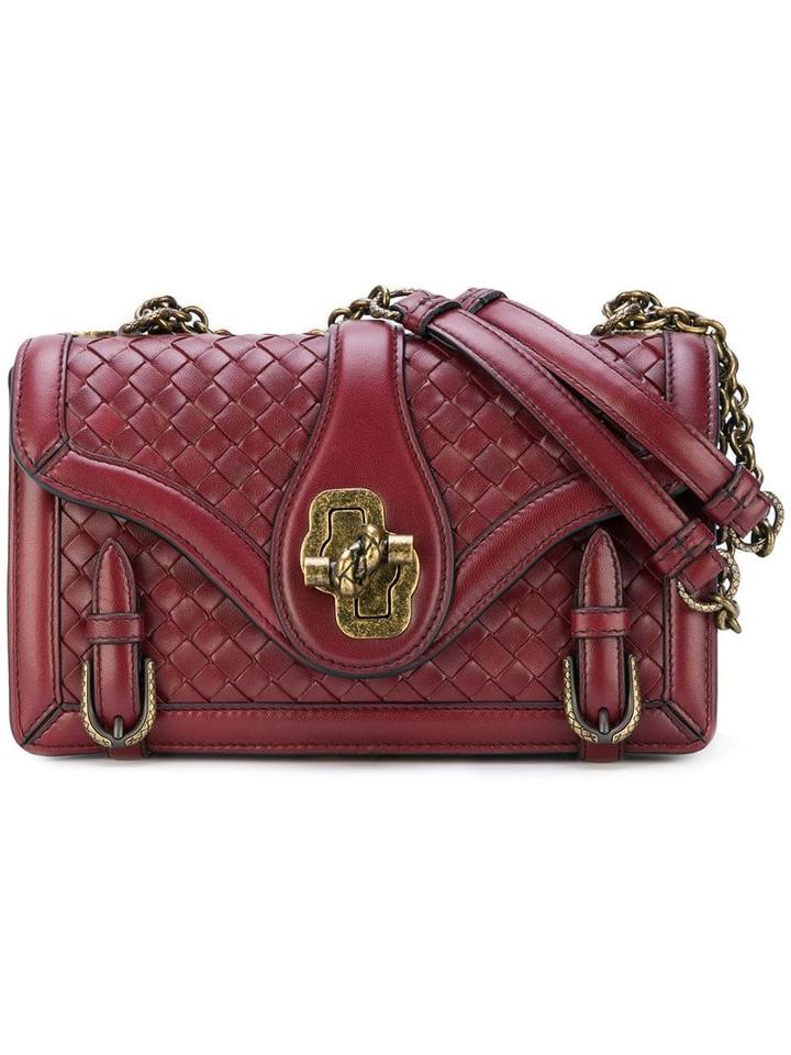 Bottega Veneta Gigolo Red Intrecciato Nappa Top City Knot