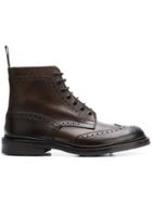 Trickers Punch-hole Detail Ankle Boots - Brown