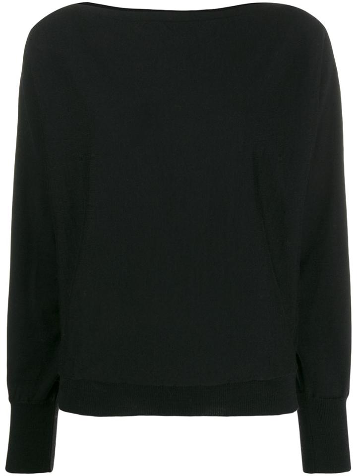 Semicouture Nicky Button Shoulder Jumper - Black