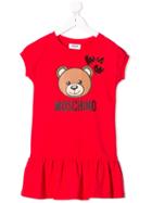Moschino Kids Teddy Love T-shirt Dress - Red