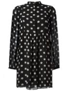 Saint Laurent Star Print Dress, Women's, Size: 38, Silk