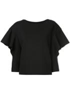 Le Ciel Bleu Short-sleeved Slouched Top - Black