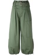 Marc Jacobs Belted Cargo Culotte Trousers - Green