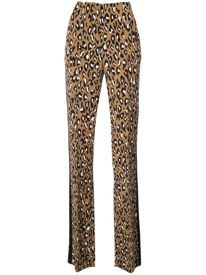 Diane Von Furstenberg Taped Straight Leg Trousers - Brown