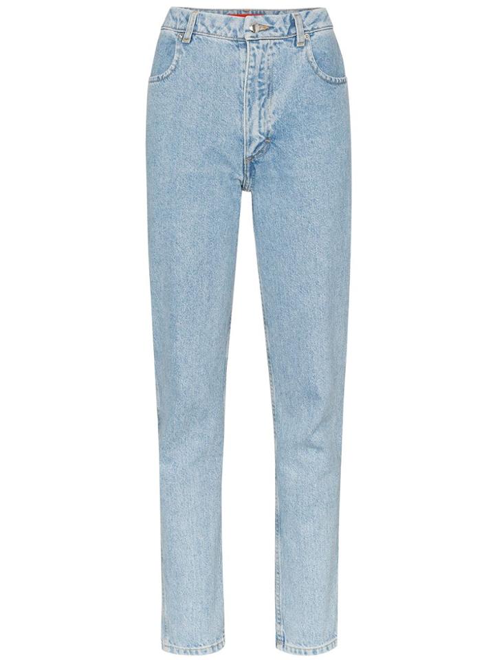 Eckhaus Latta High Rise Straight-leg Jeans - Blue