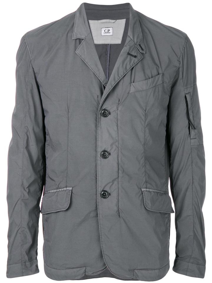 Cp Company Crinkled Blazer - Grey