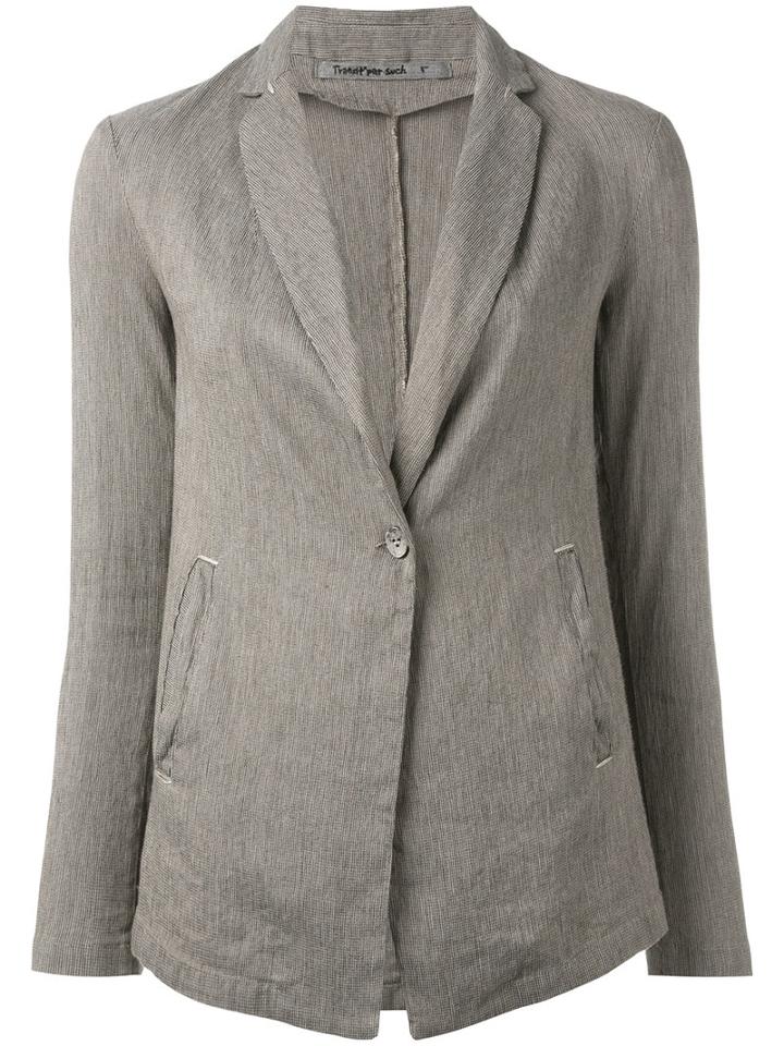 Transit Classic Blazer, Women's, Size: Xs, Brown, Linen/flax/spandex/elastane/viscose