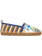 Dolce & Gabbana Sicilian Print Espadrilles - White