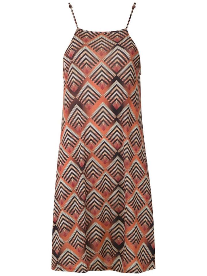 Lygia & Nanny Vestido Isis Jersey Estampado - Orange