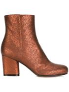 Maison Margiela Snakeskin Effect Ankle Boots, Women's, Size: 40, Grey, Calf Leather/leather
