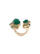 Stephen Webster 'crystal Haze' Emerald And Diamond Ring - Green