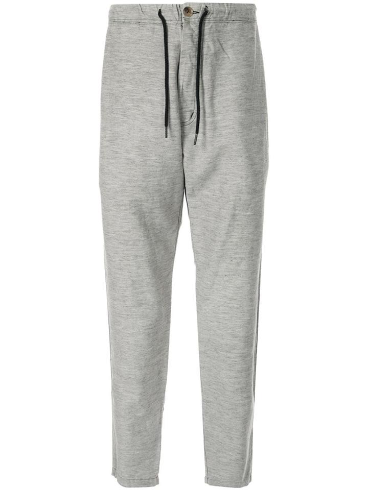 Bassike Drawstring Straight-leg Trousers - Grey