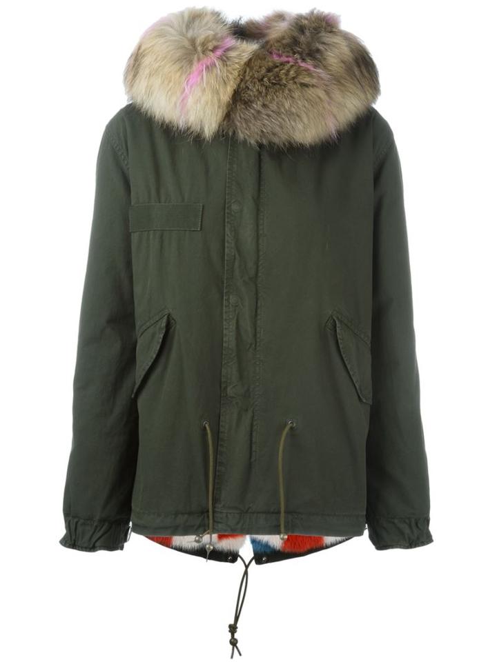 Mr & Mrs Italy Mink And Raccoon Fur Lined Jacket