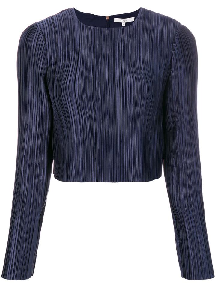 Tibi Pleated Blouse - Blue