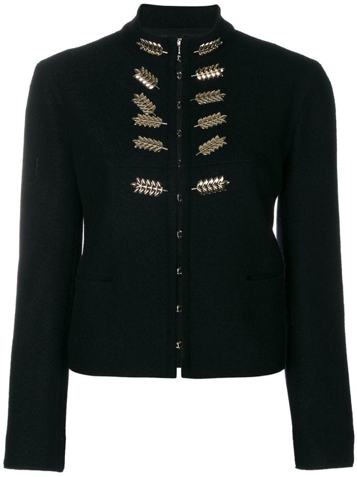 Nina Ricci Leaf Embellished Jacket - Black