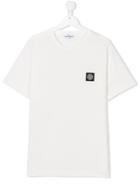 Stone Island Junior Teen Logo Patch T-shirt - White
