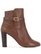 Tila March Side-buckle Ankle Boots - Brown