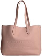 Burberry Large Embossed Leather Tote - Pink & Purple