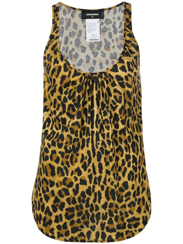 Dsquared2 Leopard Vest - Brown