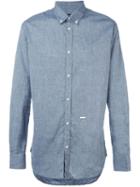 Dsquared2 Classic Shirt, Men's, Size: 52, Blue, Cotton/linen/flax/ramie